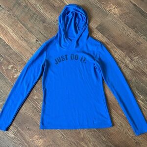 Nike Royal Blue Hoodie with Slogan
